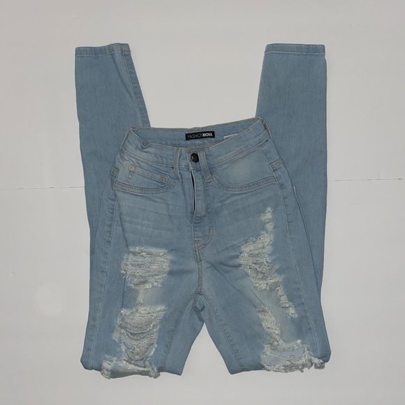 Fashion Nova Denim - FASHION NOVA Distressed Jeans